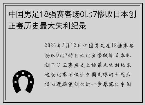 中国男足18强赛客场0比7惨败日本创正赛历史最大失利纪录 中国男足18强赛客场0比7惨败日本创正赛历史最大失利纪录